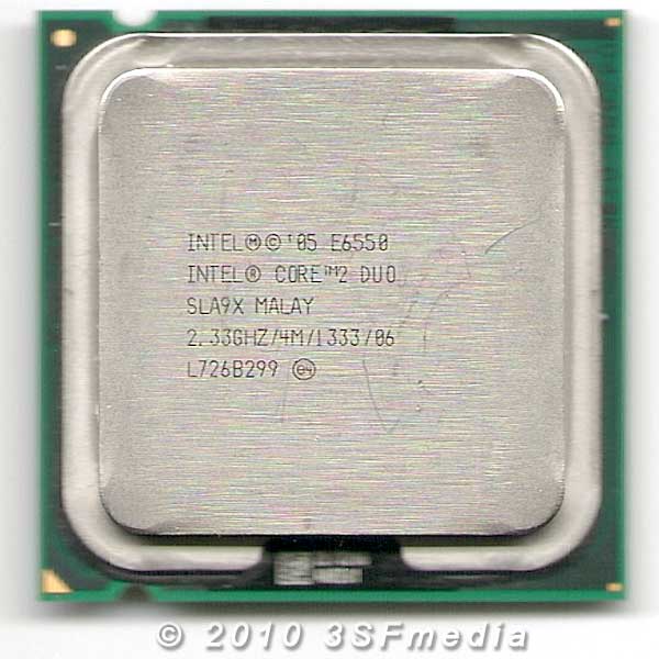 E6550 SLA9X  Intel  Core 2 Duo 2.33GHz  4M  1333  06  LGA775 CPU #058